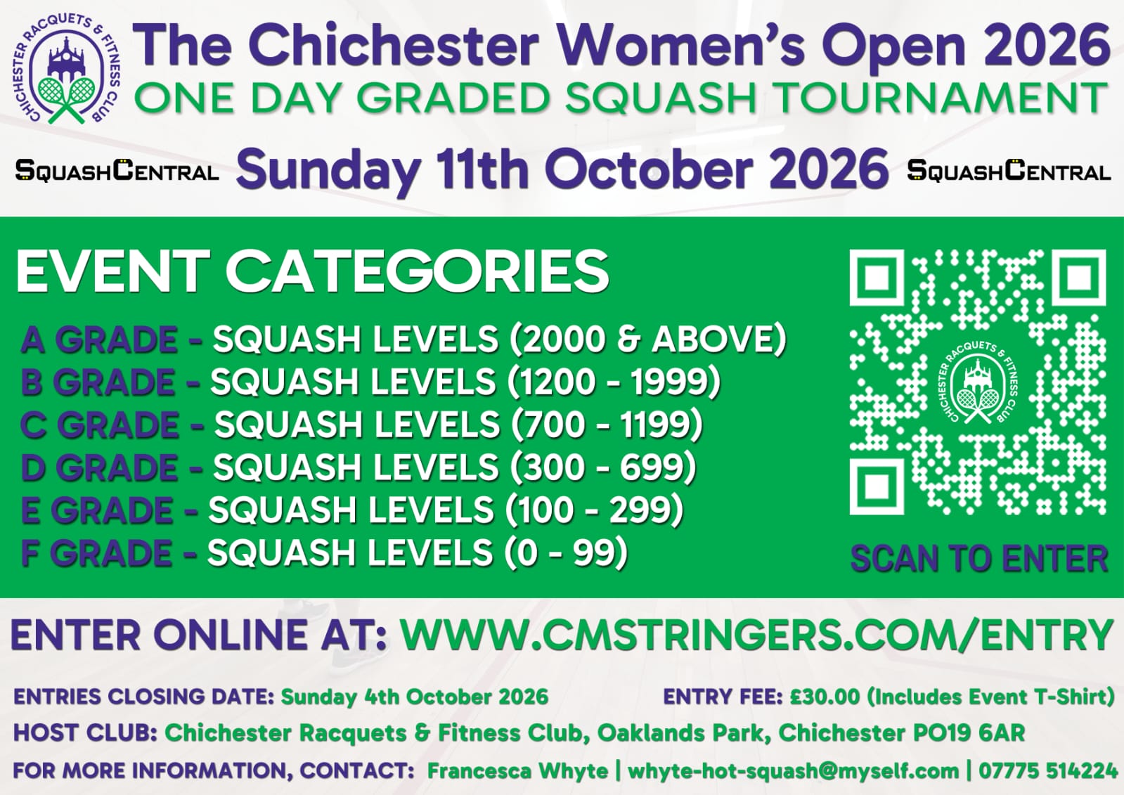 The Chichester Women's Open 2026 poster